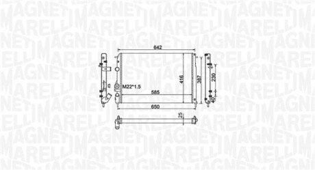 Радиатор охлаждения двигателя magneti Marelli 350213159100