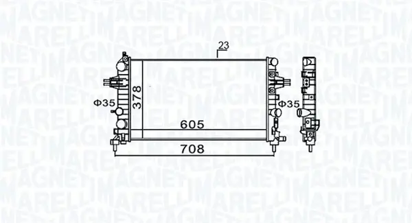 Радіатор охолодження двигуна Magneti Marelli 350213159300 (фото 1)