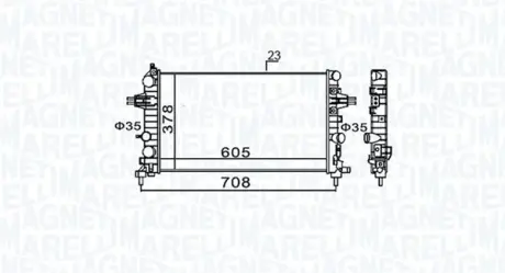 Радіатор охолодження двигуна Magneti Marelli 350213159300