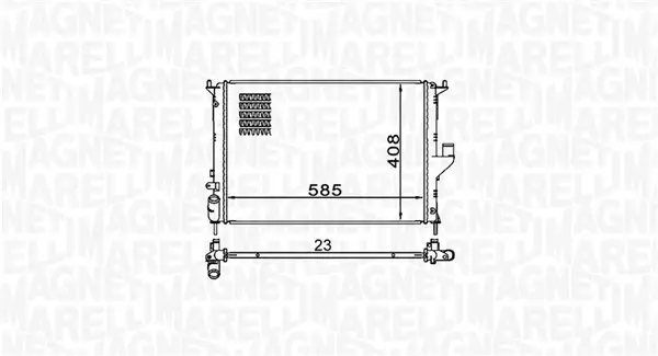 Радіатор охолодження двигуна Magneti Marelli 350213160900 (фото 1)