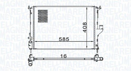 Радіатор охолодження двигуна magneti Marelli 350213160900