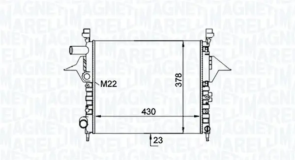 Радіатор охолодження двигуна Magneti Marelli 350213161200 (фото 1)