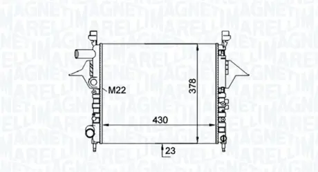 Радіатор охолодження двигуна Magneti Marelli 350213161200