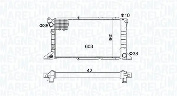 Радіатор охолодження двигуна Magneti Marelli 350213163800 (фото 1)