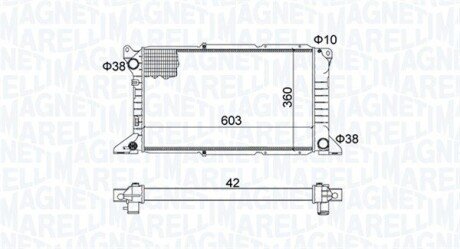 Радіатор охолодження двигуна magneti Marelli 350213163800