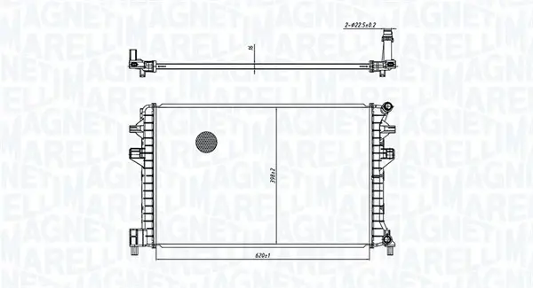 Радіатор охолодження двигуна Magneti Marelli 350213166300 (фото 1)