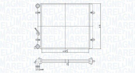 Радиатор охлаждения двигателя magneti Marelli 350213166700