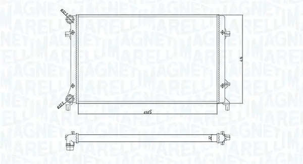 Радіатор охолодження двигуна Magneti Marelli 350213166900 (фото 1)