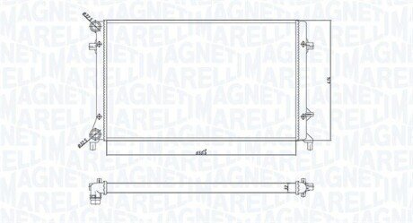 Радіатор охолодження двигуна magneti Marelli 350213166900 на Фольксваген Кадди 3