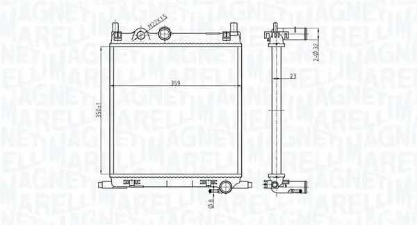 Радиатор охлаждения двигателя magneti marelli 350213167500