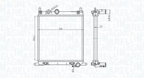 Радиатор охлаждения двигателя magneti marelli 350213167500