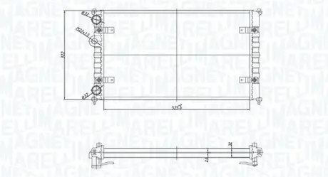 Радиатор охлаждения двигателя magneti marelli 350213167700