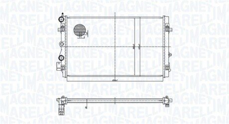 Радіатор охолодження двигуна magneti Marelli 350213167900 на Ауди A1