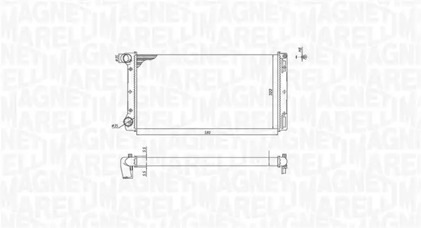 Радіатор охолодження двигуна Magneti Marelli 350213168000 (фото 1)