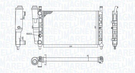 Радіатор охолодження двигуна magneti Marelli 350213172400