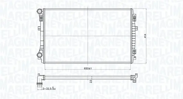Радіатор охолодження двигуна Magneti Marelli 350213173400 (фото 1)