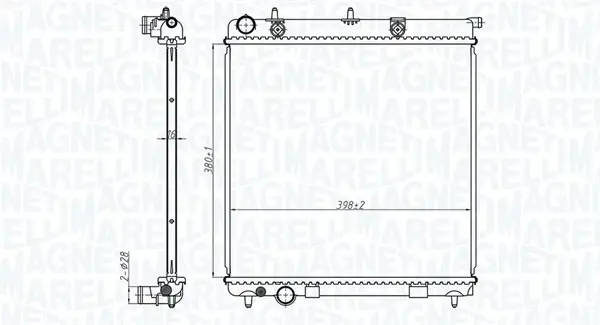 Радіатор охолодження двигуна Magneti Marelli 350213173500 (фото 1)