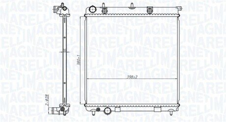 Радіатор охолодження двигуна magneti Marelli 350213173500