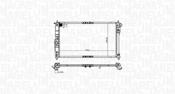 Радиатор охлаждения двигателя magneti marelli 350213174900