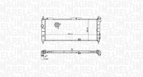 Радіатор охолодження двигуна magneti Marelli 350213175300