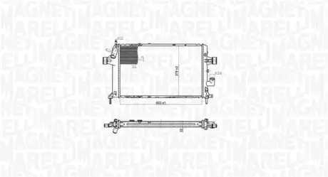 Радиатор охлаждения двигателя magneti marelli 350213176700