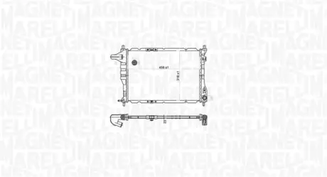 Радиатор охлаждения двигателя magneti marelli 350213177900