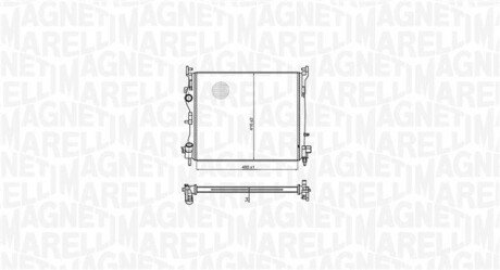 Радиатор охлаждения двигателя magneti Marelli 350213179300