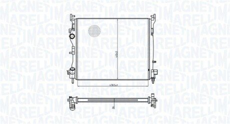 Радиатор охлаждения двигателя magneti Marelli 350213179300 на Рено Клио 2