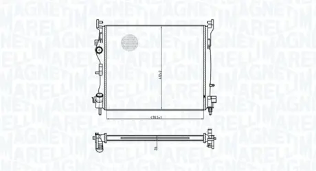 Радиатор охлаждения двигателя magneti marelli 350213179300