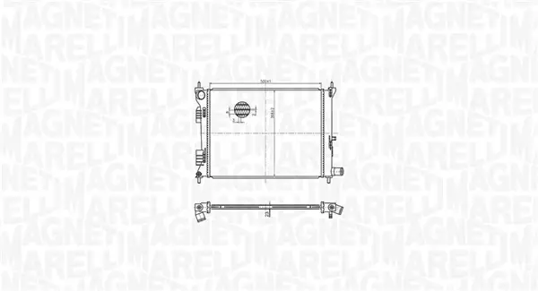 Радіатор охолодження двигуна Magneti Marelli 350213179500 (фото 1)
