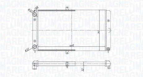 Радіатор охолодження двигуна magneti Marelli 350213180700 на Ситроен Ксара