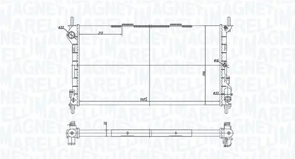 Радиатор охлаждения двигателя magneti marelli 350213181200