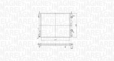 Радиатор охлаждения двигателя magneti Marelli 350213182200