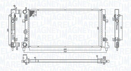 Радиатор охлаждения двигателя magneti Marelli 350213182300