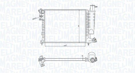 Радиатор охлаждения двигателя magneti Marelli 350213183400 на Пежо 306