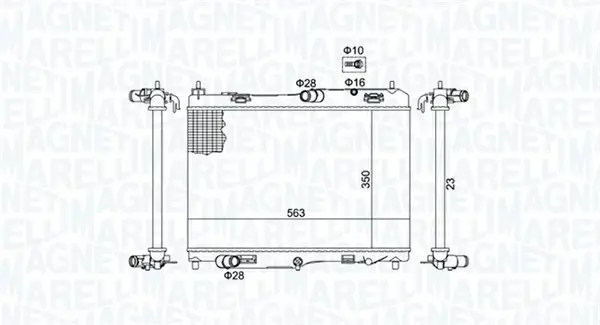 Радіатор охолодження двигуна Magneti Marelli 350213184700 (фото 1)