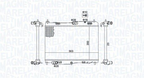 Радиатор охлаждения двигателя magneti Marelli 350213184700 на Форд Экоспорт