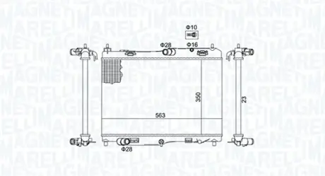 Радіатор охолодження двигуна Magneti Marelli 350213184700