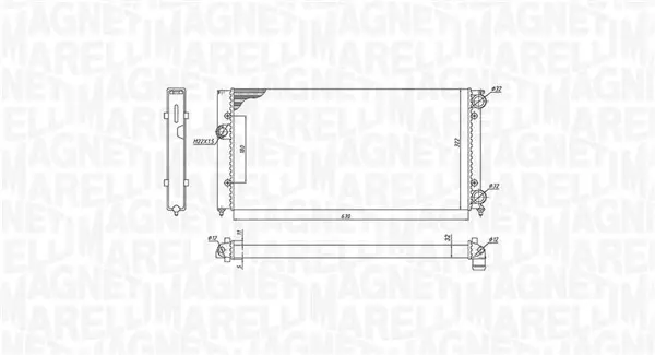 Радиатор охлаждения двигателя magneti marelli 350213185300