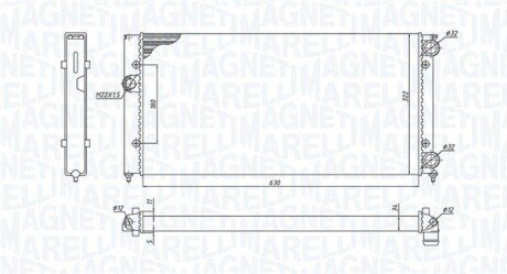 Радіатор охолодження двигуна magneti Marelli 350213185300