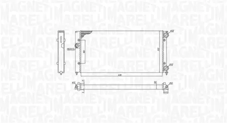 Радиатор охлаждения двигателя magneti marelli 350213185300 Сеат Кордоба