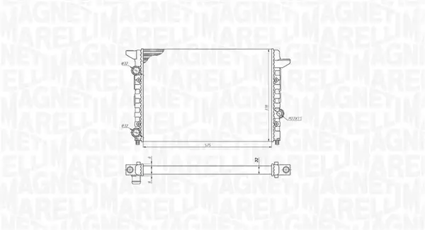 Радиатор охлаждения двигателя magneti marelli 350213185400