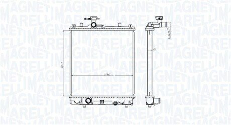 Радіатор охолодження двигуна magneti Marelli 350213186100