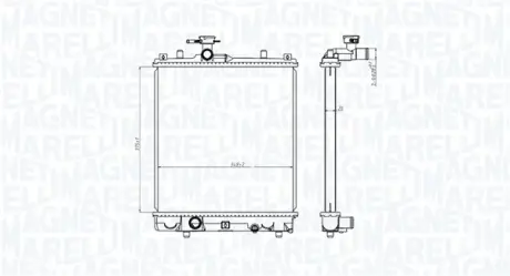 Радиатор охлаждения двигателя magneti marelli 350213186100 Сузуки Игнис