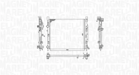 Радіатор охолодження двигуна Magneti Marelli 350213186900
