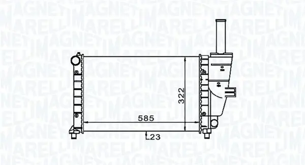 Радіатор охолодження двигуна Magneti Marelli 350213187100 (фото 1)