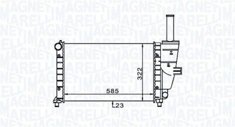 Радиатор охлаждения двигателя magneti Marelli 350213187100