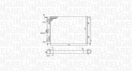 Радиатор охлаждения двигателя magneti Marelli 350213187300