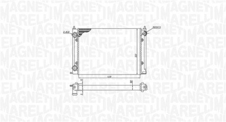 Радіатор охолодження двигуна magneti Marelli 350213187400