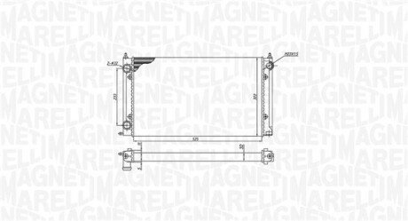 Радиатор охлаждения двигателя magneti Marelli 350213187500
